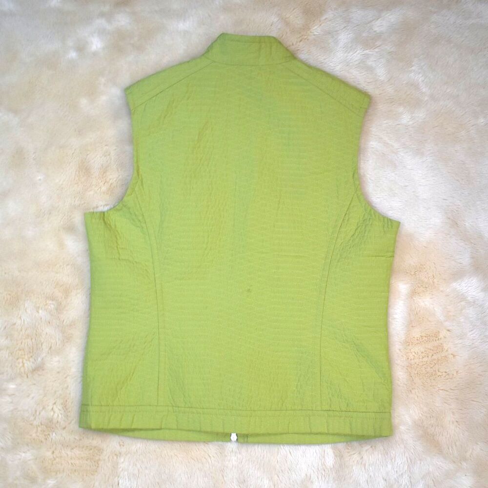 Talbots Womens Vest Green Size Medium Full Zip - Picture 11 of 11